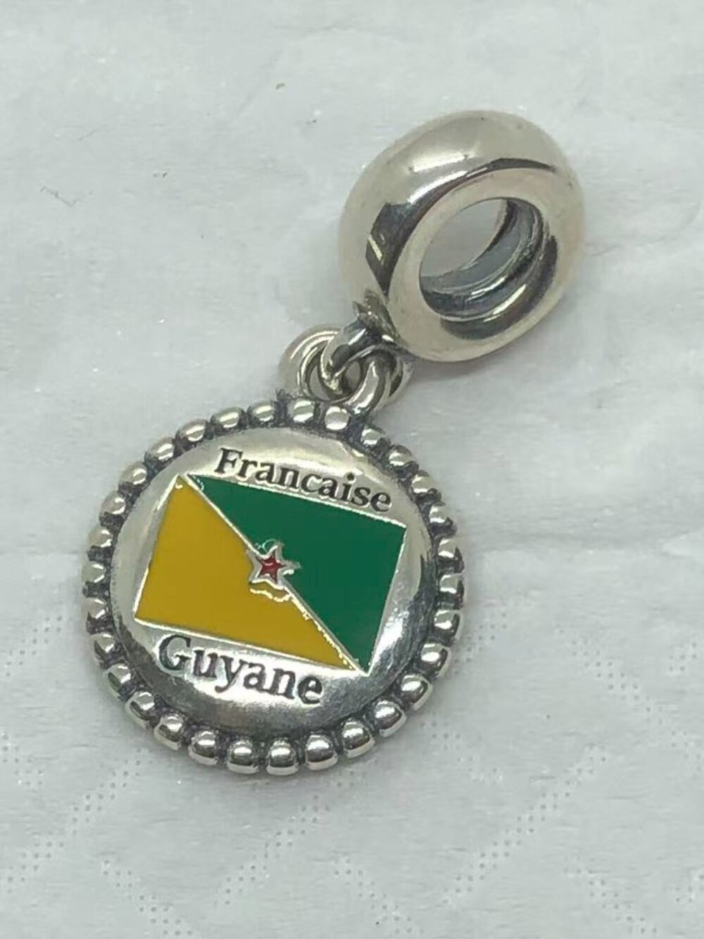 ✨ ✨Pandora Francaise Guyane flag Exclusive Dangle charm French Guiana charm
